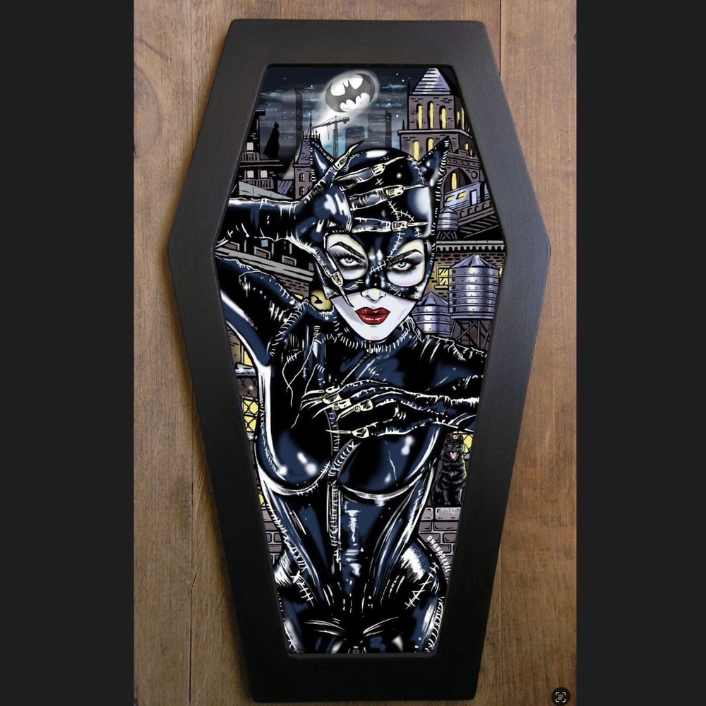 Bwana Devil Catwoman Coffin Frame Handpainted